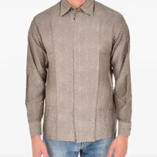 Куртка-рубашка с узором в елочку