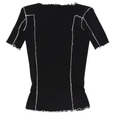 Топ в рубчик с открытыми швами Топ в рубчик с открытыми швами