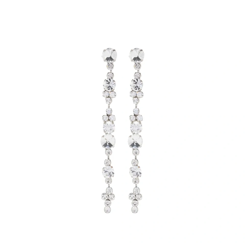 Серьги-цепочки с кристаллическим декором