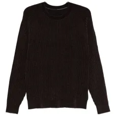 Свитер в рубчик с круглым вырезом