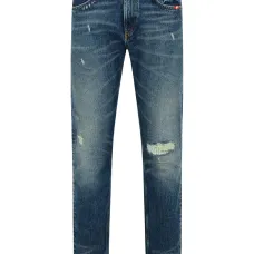 Прямые джинсы David с эффектом потертости