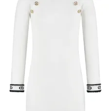 Мини-платье с отделкой пуговицами