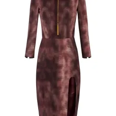 Миди-платье с принтом питона