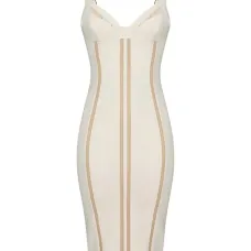 Панельное миди-платье с регулируемыми бретелями