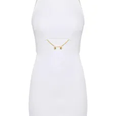 Платье с эмалированными пуговицами