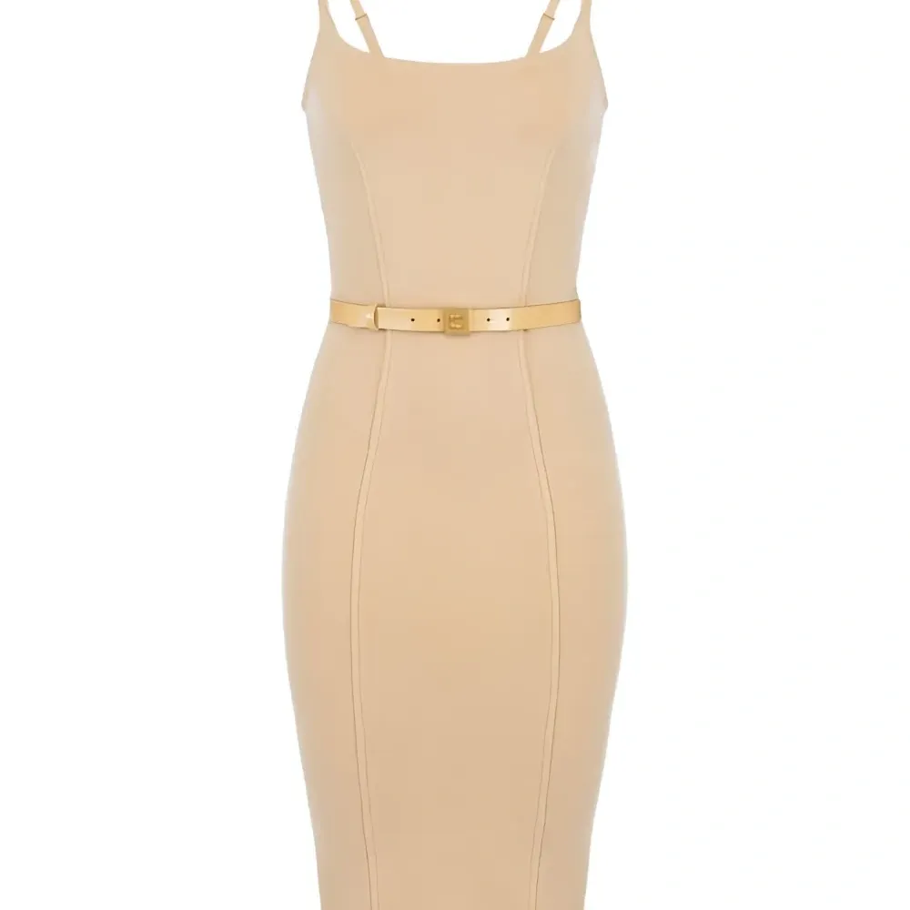 Платье миди с поясом