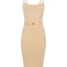 Платье миди с поясом Платье миди с поясом