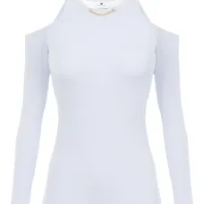 Топ с длинными рукавами и вырезами