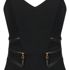 Креповый топ на молнии