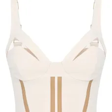 Топ с вырезами и лентами