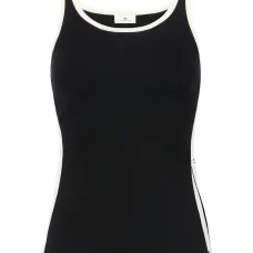 Топ с блестящей лентой и логотипом