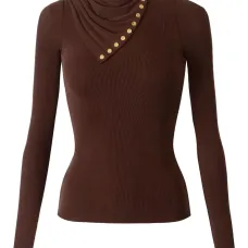 Драпированный топ из купро на пуговицах