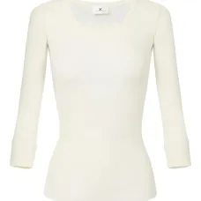 Топ в рубчик с цепочным трикотажным узором Топ в рубчик с цепочным трикотажным узором