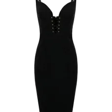 Мини-платье с перекрещивающимися пуговицами Мини-платье с перекрещивающимися пуговицами