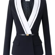 Плиссированная куртка с кантом и логотипом