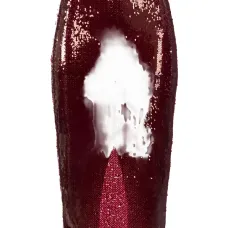 Юбка с разрезом и пайетками