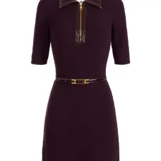 Мини-платье из буклированного трикотажа