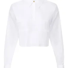 Хлопковая рубашка с нашивкой-логотипом