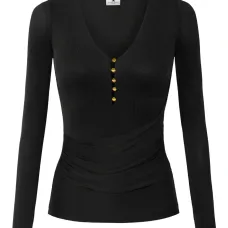 Блузка с V-образным вырезом