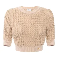 Укороченный вязанный топ