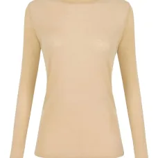 Джерси-топ с высоким воротом и пуговицами Джерси-топ с высоким воротом и пуговицами