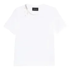 Футболка с искусственным жемчугом