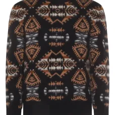 Свитер с узором и круглым вырезом