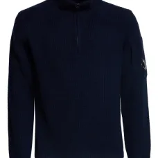 Свитер на молнии с высоким воротником