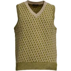 Жилет с узором и V-образным вырезом