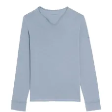 Футболка с V-образным вырезом на пуговицах