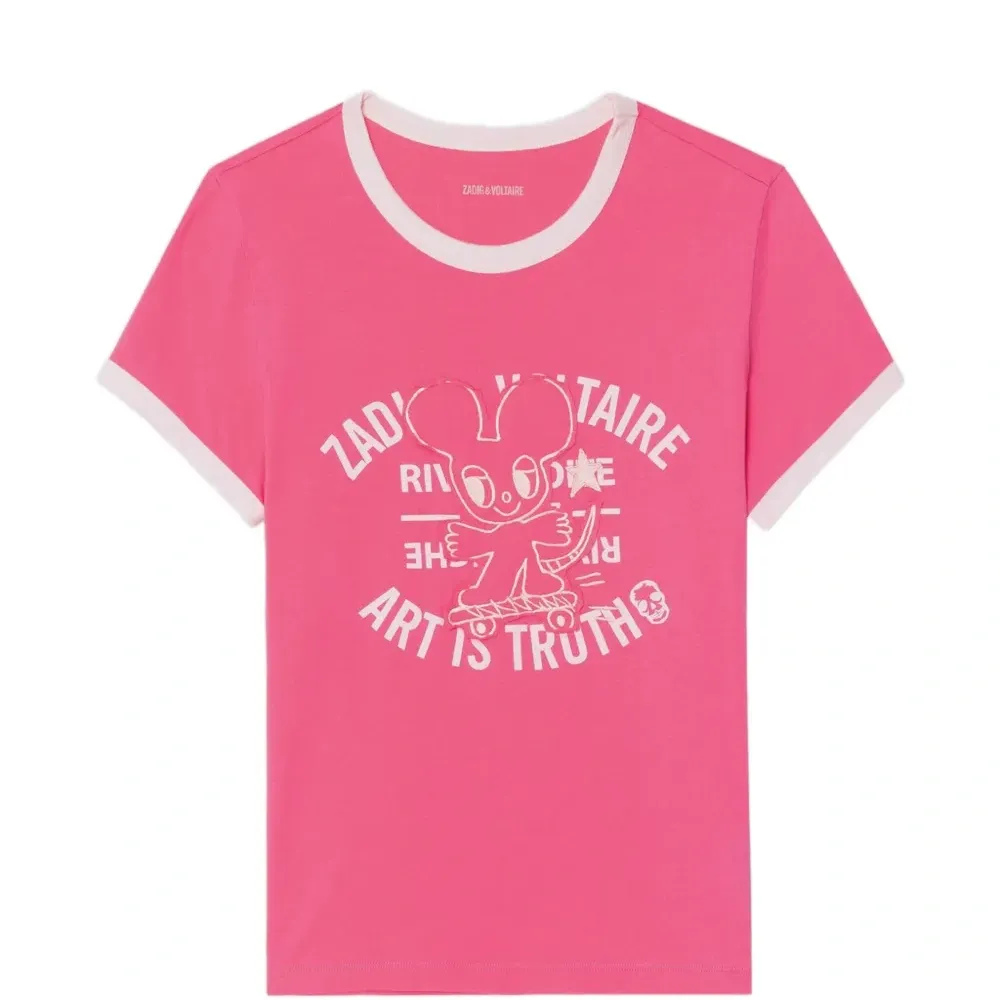 Графическая футболка Woos с контрастной окантовкой