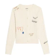 Кардиган Rozann фактурной вязки с вышивкой Кардиган Rozann фактурной вязки с вышивкой