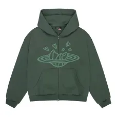 Худи на молнии с принтом