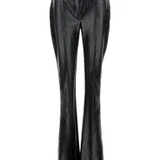 Брюки с эффектом крокодиловой кожи с высокой посадкой Брюки с эффектом крокодиловой кожи с высокой посадкой