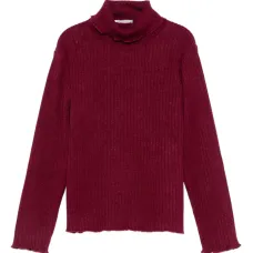 Свитер в рубчик с высоким воротником