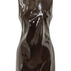 Виниловое мини-платье без рукавов