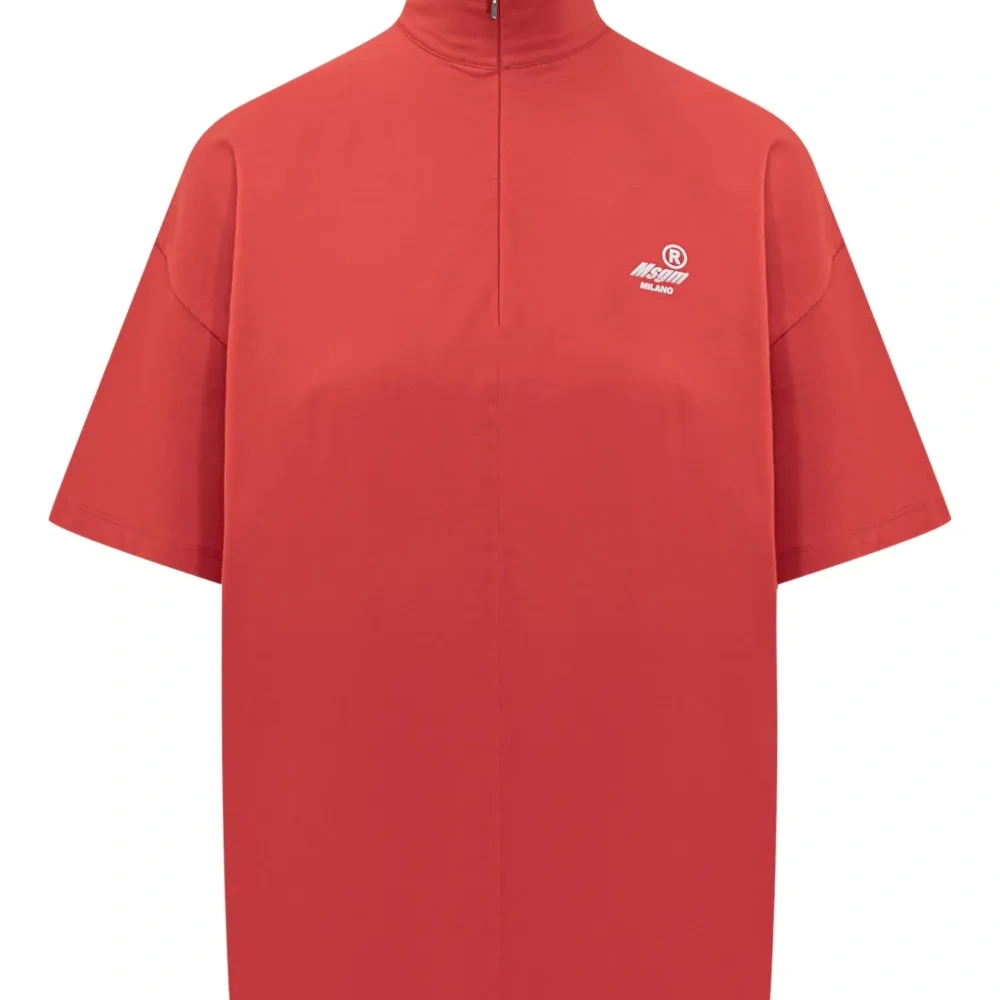 Футболка с наполовину застёгивающейся молнией