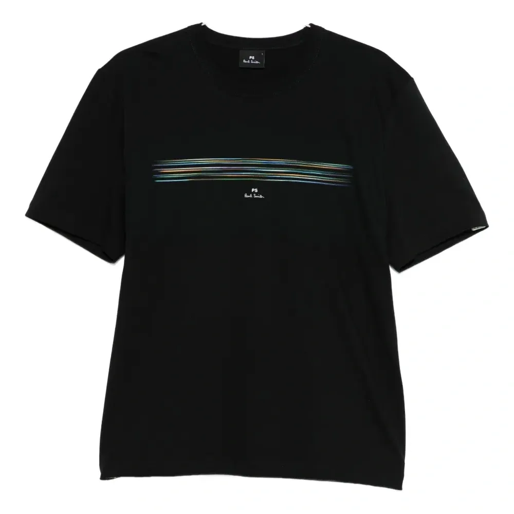 Футболка в полоску с размытым эффектом Футболка в полоску с размытым эффектом