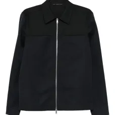 Рубашка на молнии с панельным дизайном