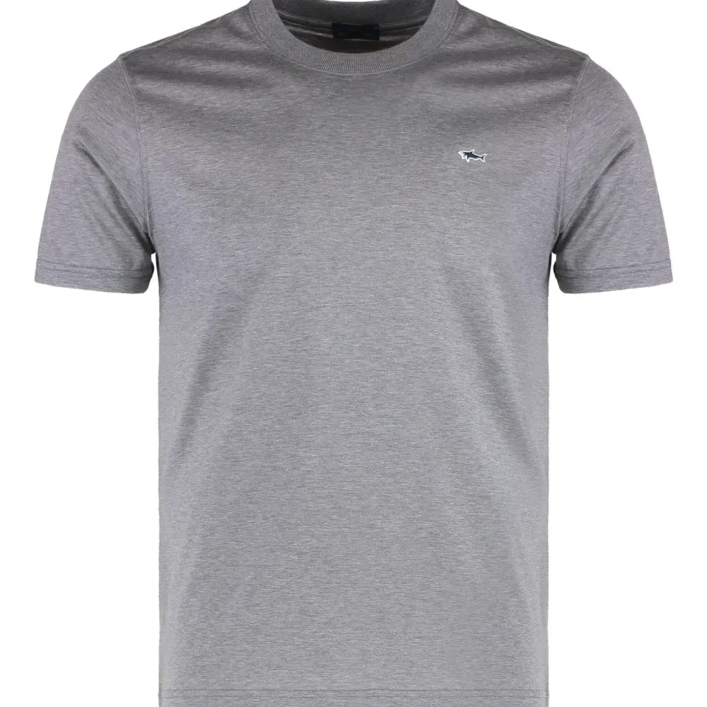 Футболка с вышитым логотипом и круглым вырезом