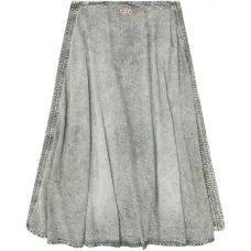 Джинсовая миди-юбка с логотипом