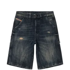 Джинсовые карго-шорты на пуговицах