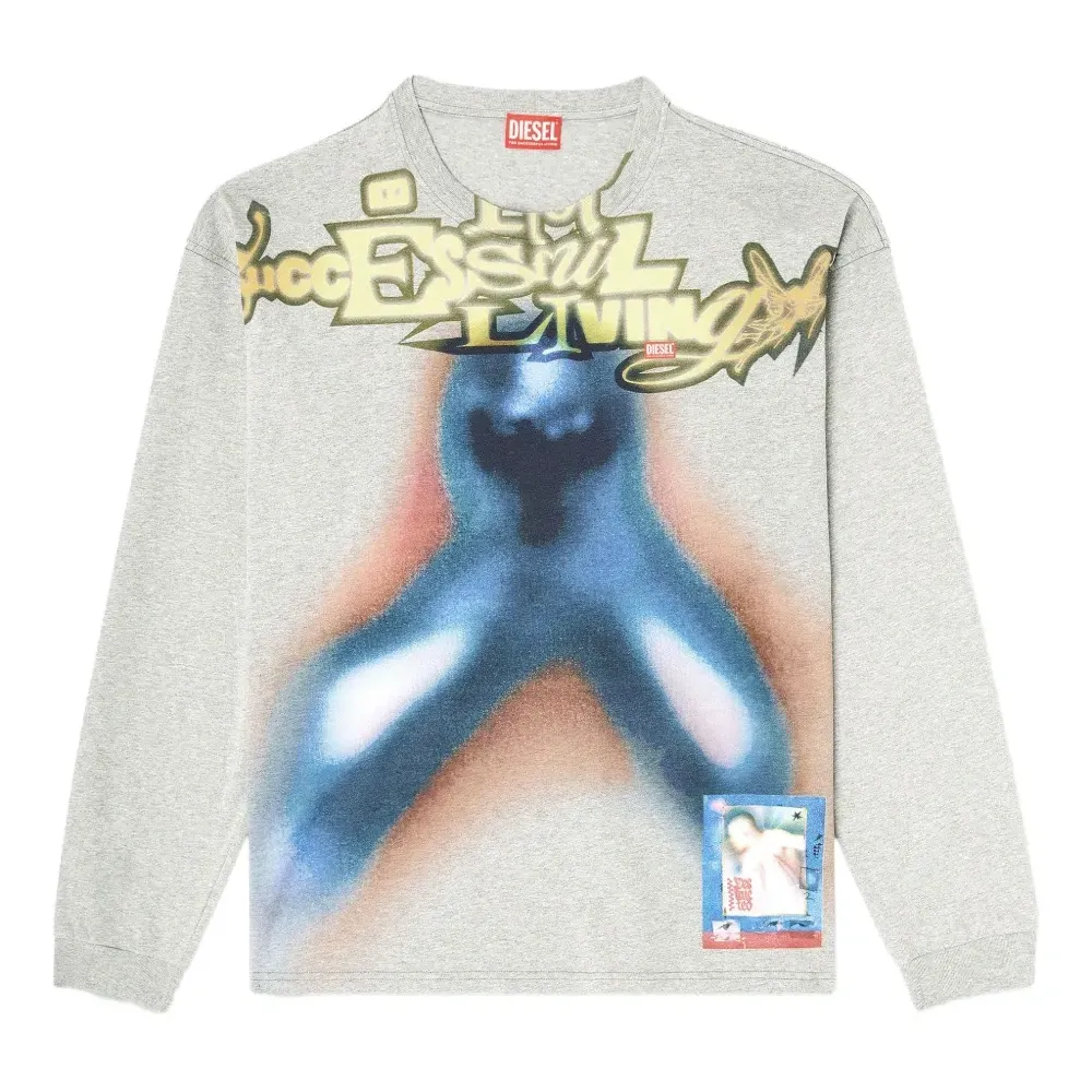 Футболка с длинными рукавами и графическим принтом