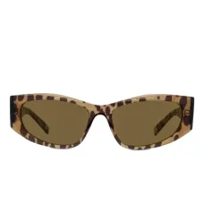 Солнцезащитные очки в оправе "кошачий глаз" с анималистичным принтом