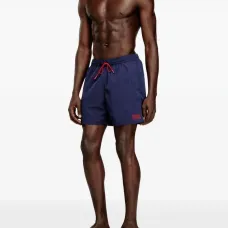 Плавательные шорты с логотипом и кулиской