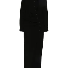 Драпированное платье на пуговицах Драпированное платье на пуговицах