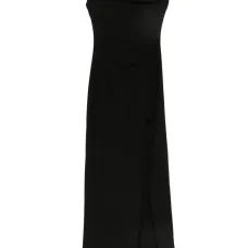 Платье на одно плечо с разрезом сбоку