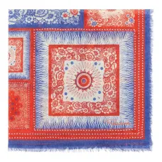 Шаль с зебровым узором и логотипом