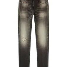 Узкие джинсы D-Strukt 09j52 с прорезями