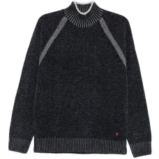 Свитер с ребристыми вставками